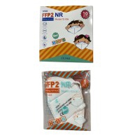 Mascarillas FFP2 niño / niña (2-8 años) con certificado europeo CE color blanco (embolsadas individualmente - Caja de 10 unidades)